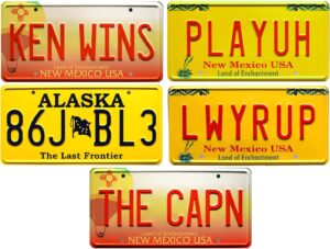 Breaking Bad - Lot de 5 plaques d'immatriculation répliques en métal PF21