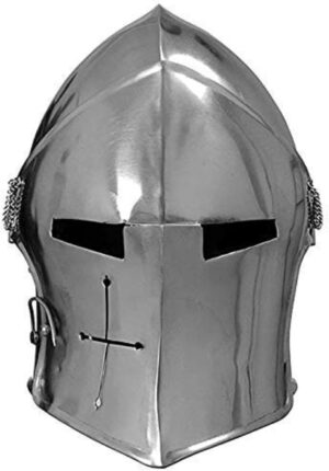 Casque Barbuta Medieval Replicas en acier doux de calibre 18