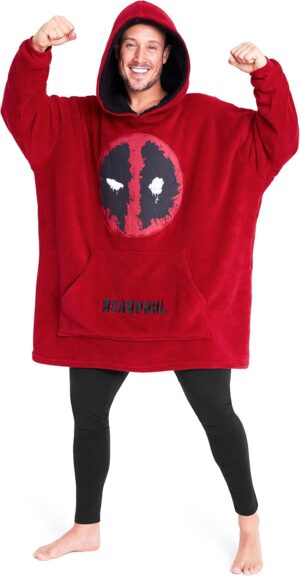 Sweat plaid oversize Deadpool Marvel en polaire homme