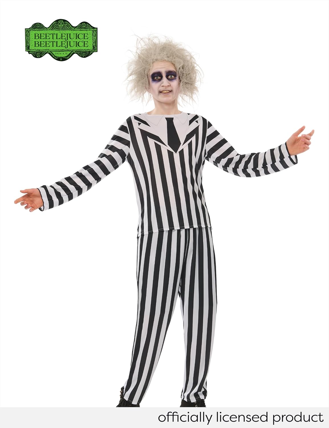 Costume Beetlejuice adulte Rubies avec veste et pantalon – Image 2
