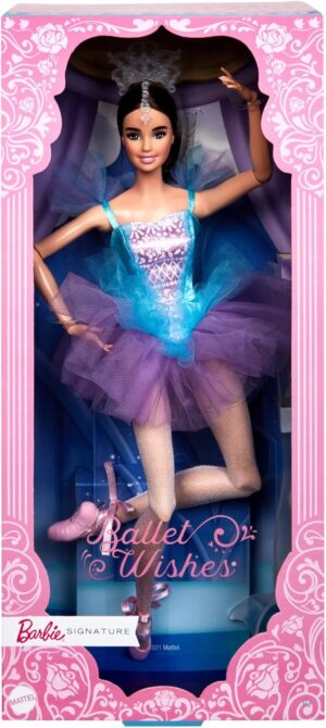 Barbie® Signature Danseuse Étoile brune 30,5 cm avec corps articulé et tutu JCW44