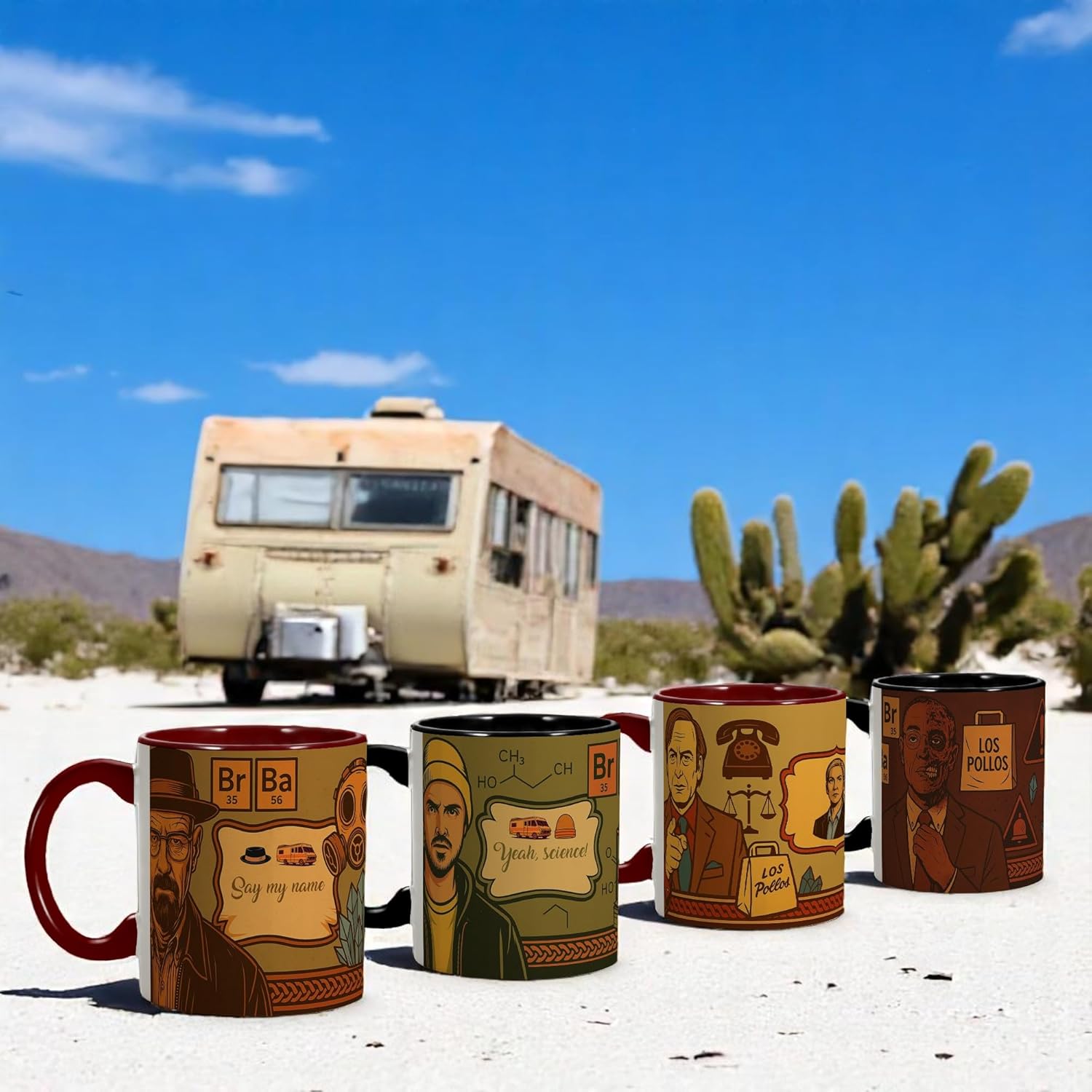 Tasse Breaking Bad Walter avec caravane illustrée – Image 4