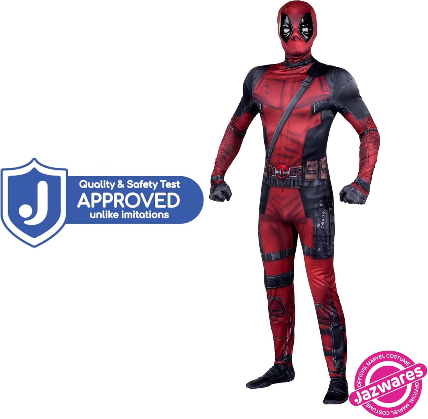 Costume Zentai Marvel Deadpool adulte avec fentes au poignet – Image 4