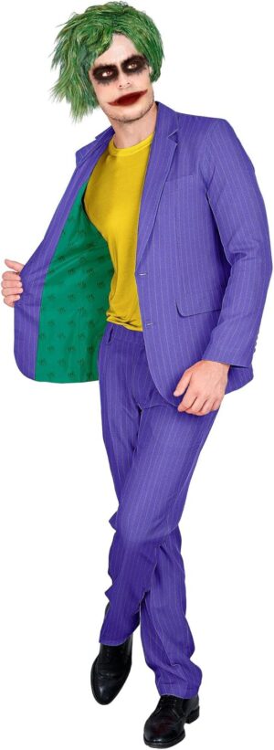 Costume Joker adulte XL veste et pantalon violets rayés