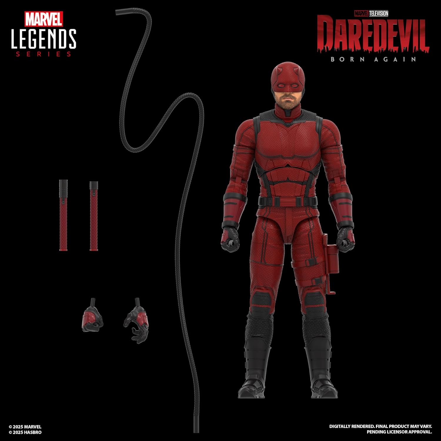 Figurine Daredevil Marvel Legends Series Born Again avec 5 accessoires – Image 2