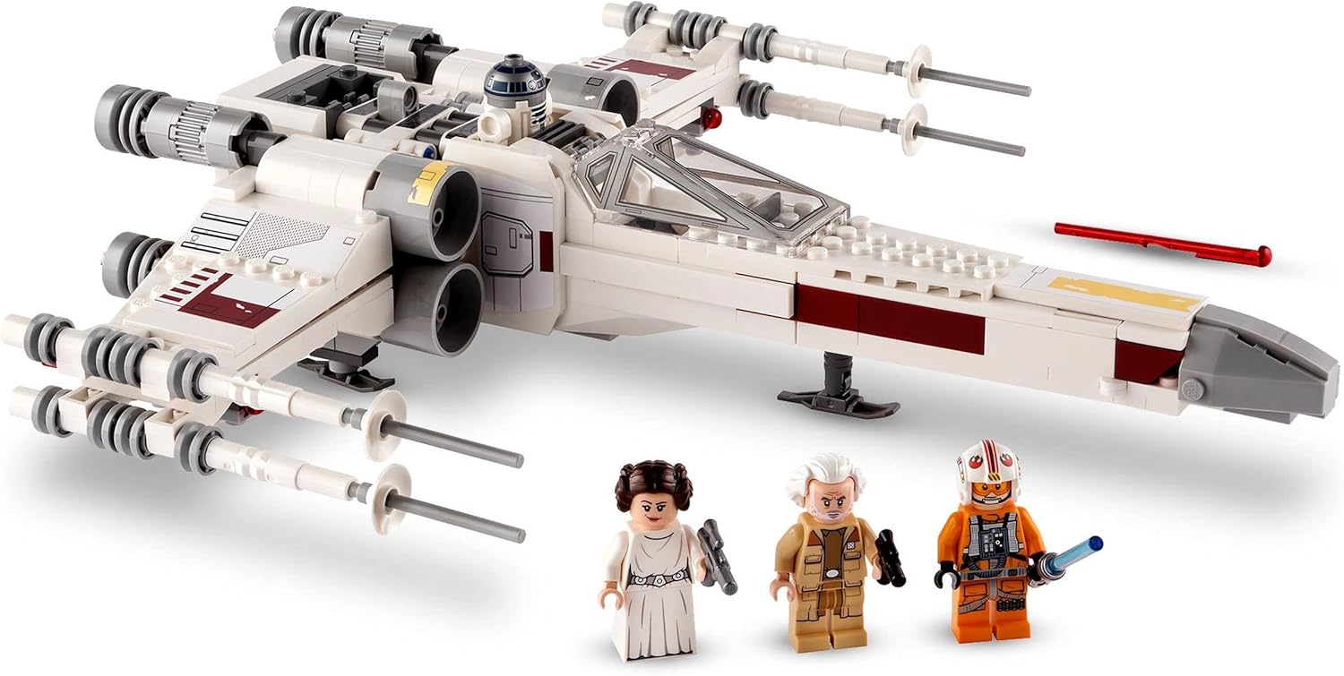 X-Wing Fighter LEGO Star Wars de Luke Skywalker avec Leia et R2-D2 – Image 2