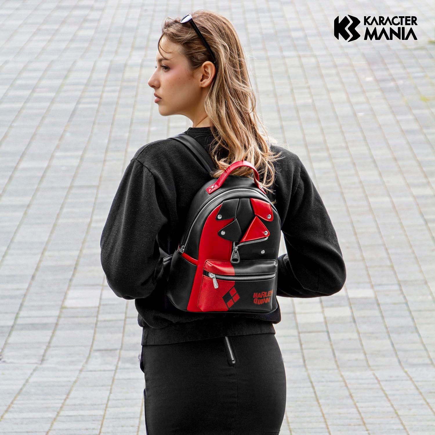 Sac à dos Harley Quinn DC Comics noir, capacité 8 L – Image 5