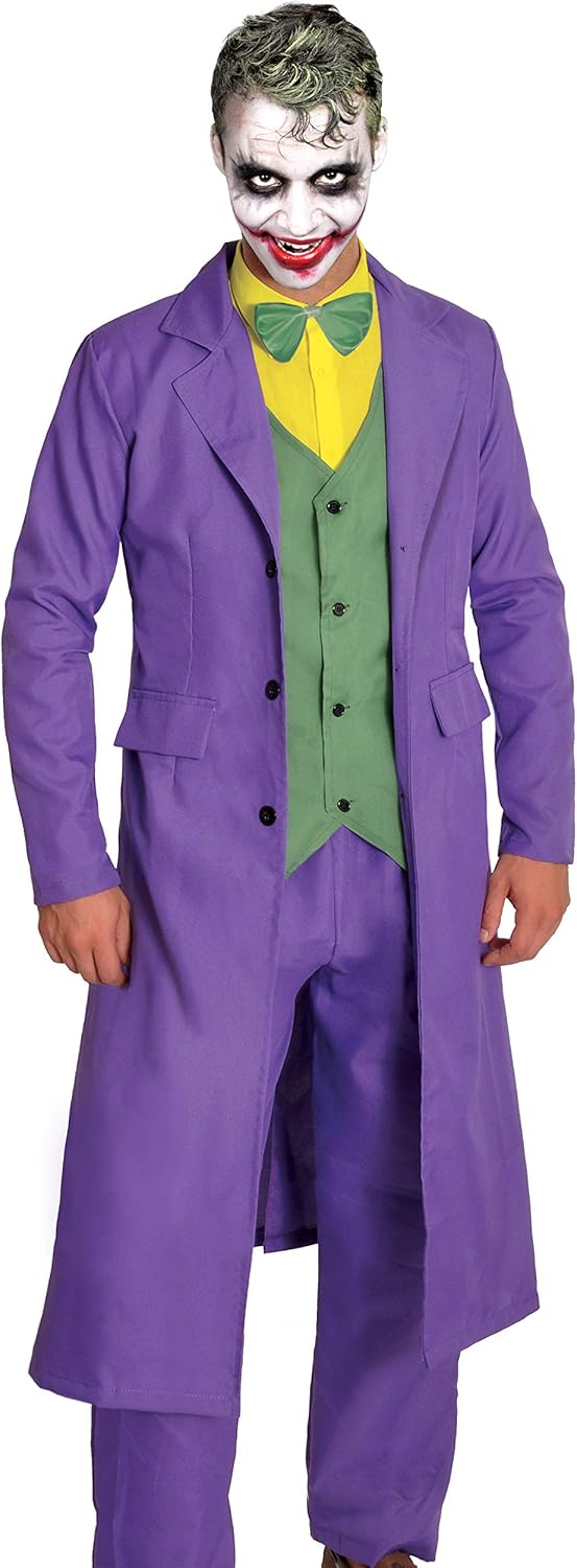 Déguisement Joker DC Comics avec veste, faux gilet et pantalon