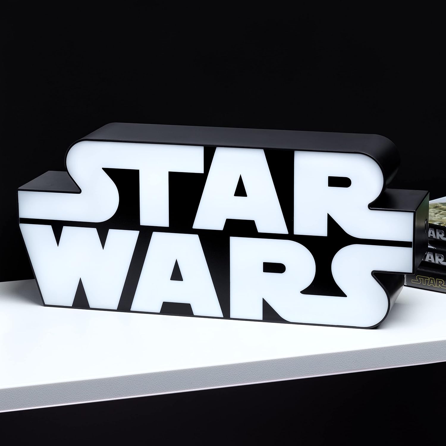 Lampe logo Star Wars noir et blanc avec effets lumineux – Image 5