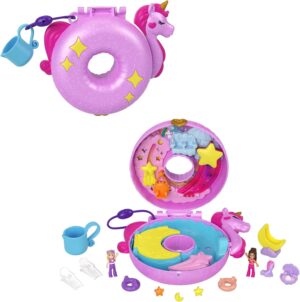 Polly Pocket Licorne Sparkle Cove Adventure, coffret avec 12 accessoires
