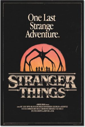 Poster mural Stranger Things saison 5 jaune et noir 91,5 x 61 cm