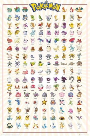 Poster POKÉMON Région Kanto par ABYSTYLE