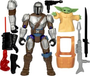 Figurine Deluxe MixMashers Star Wars Mandalorien et Grogu personnalisable