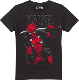 T-shirt homme Deadpool Sword Marvel noir, col ras du cou