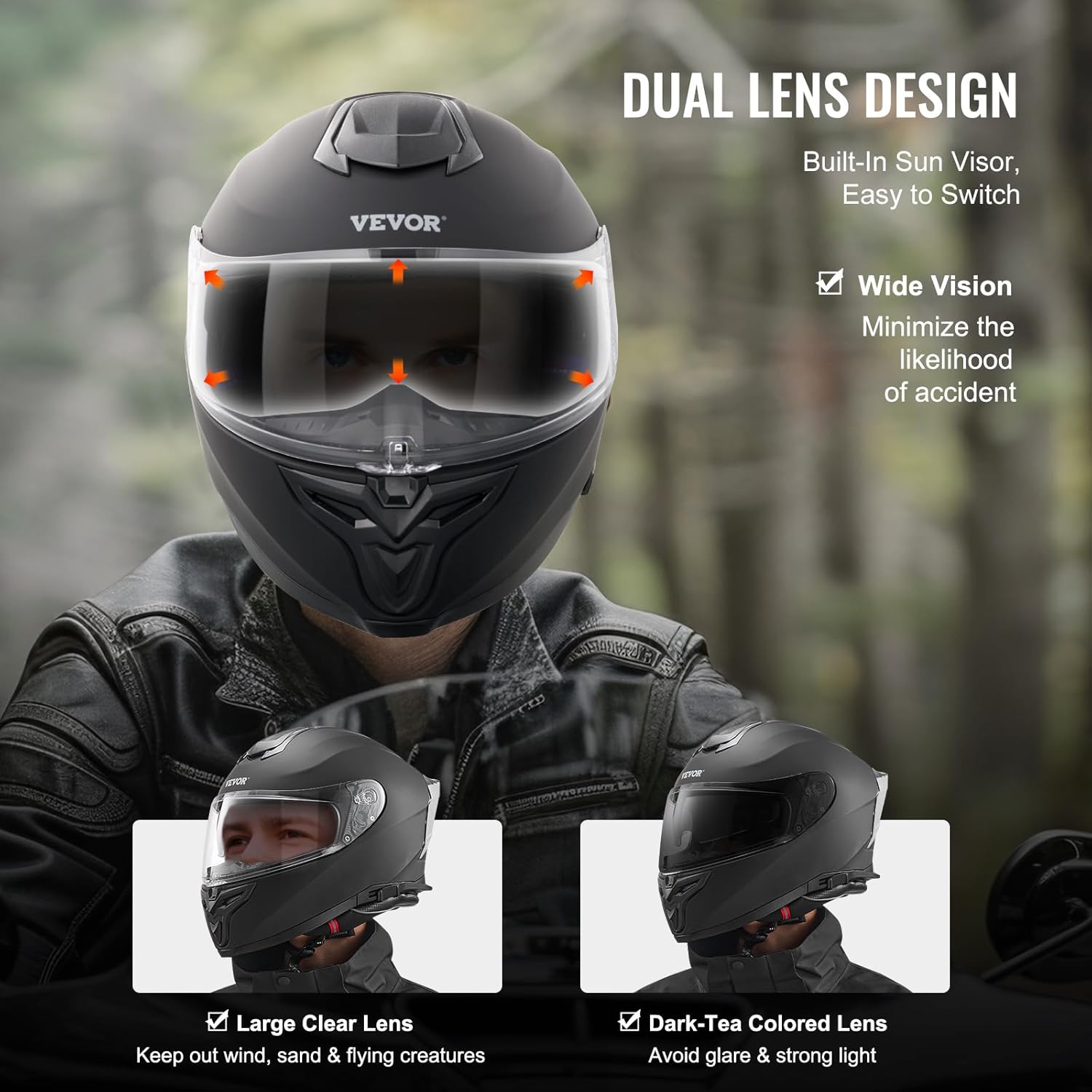 Casque moto intégral Deadpool avec emplacement Bluetooth et lentille interchangeable – Image 4