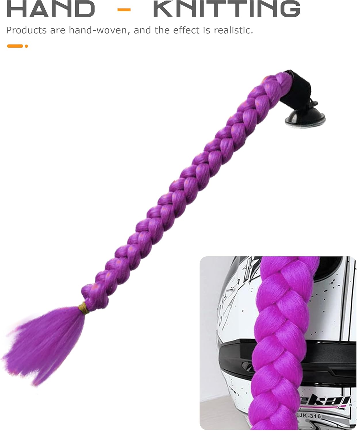 Tresse violette pour casque moto Harley Quinn – Image 5