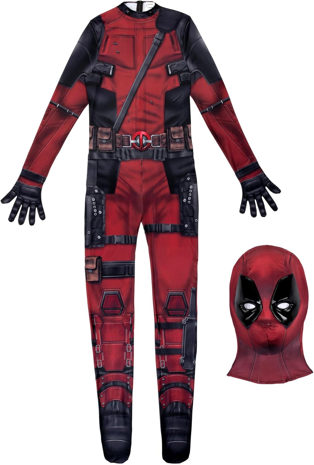 Costume Zentai Marvel Deadpool adulte avec fentes au poignet – Image 3