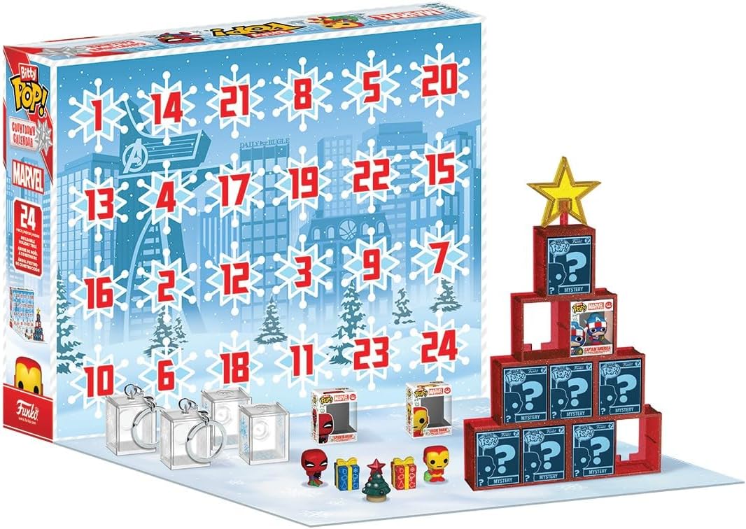 Calendrier de l'Avent Marvel Comics Bitty Pop! Funko avec 24 mini figurines en vinyle – Image 2