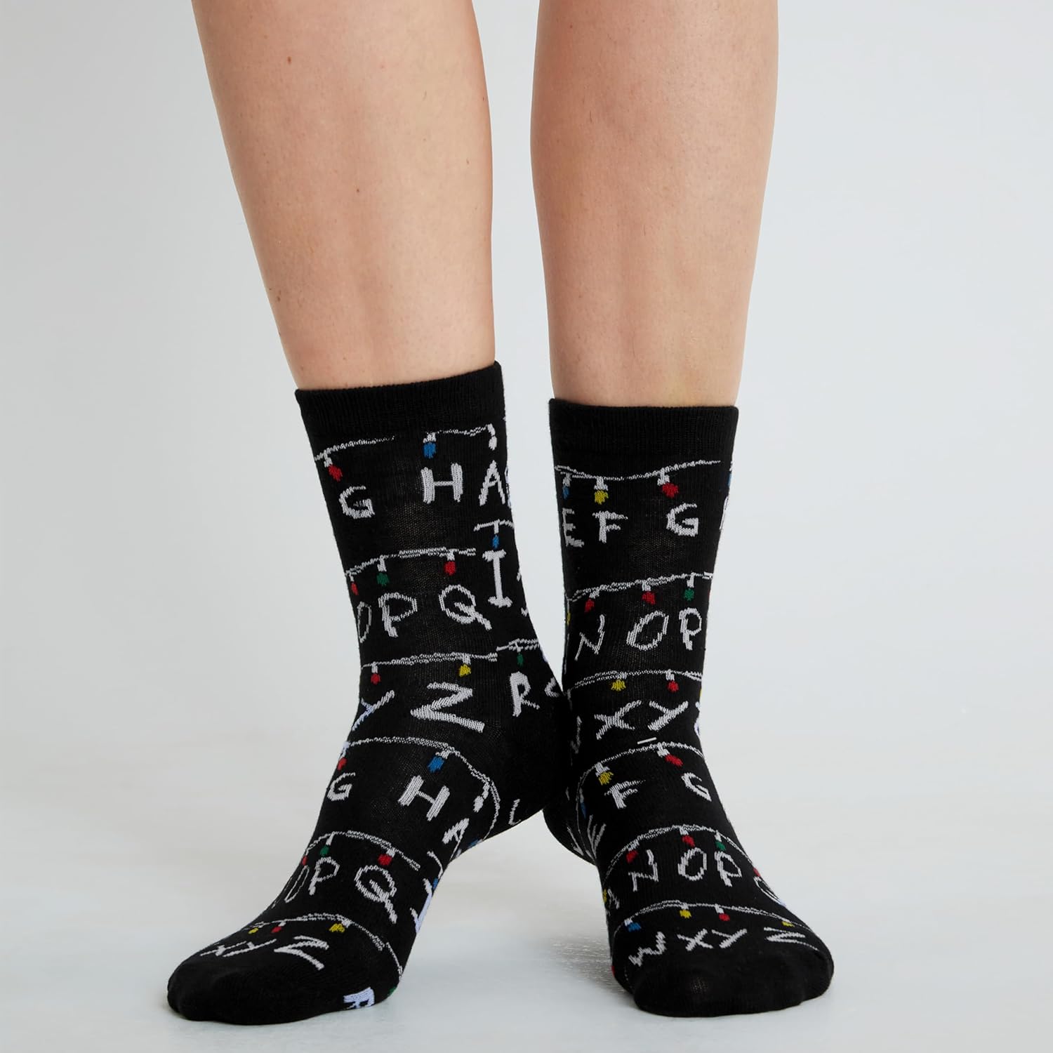 Chaussettes Stranger Things femme et ado, taille 35-41, Multi Noir – Image 5