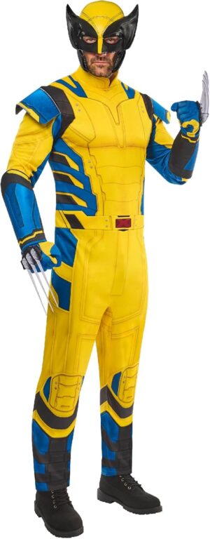 Déguisement adulte Marvel Wolverine avec masque et gants à griffes
