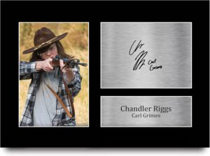 Photo imprimée signée Chandler Riggs, Carl Grimes dans Walking Dead