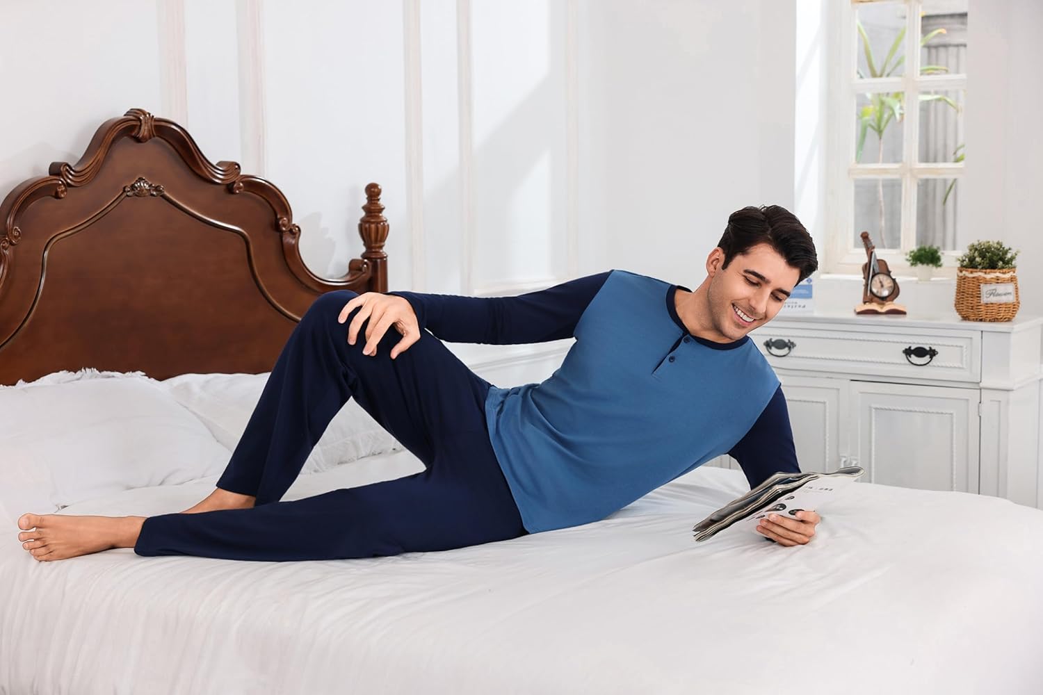 Pyjama homme Deadpool en coton à manches longues – Image 7