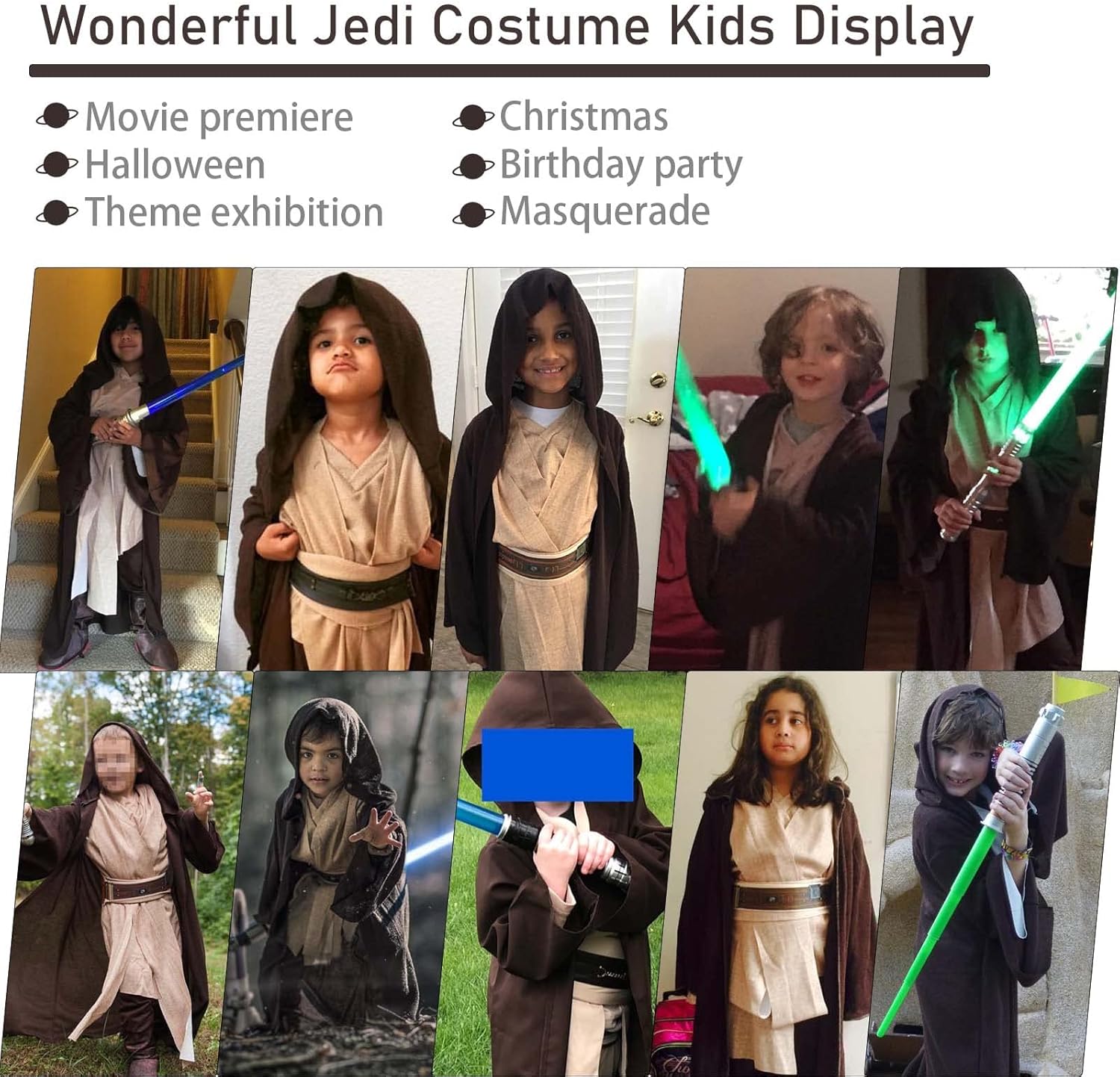 Costume Jedi Star Wars enfant avec capuche – Image 8