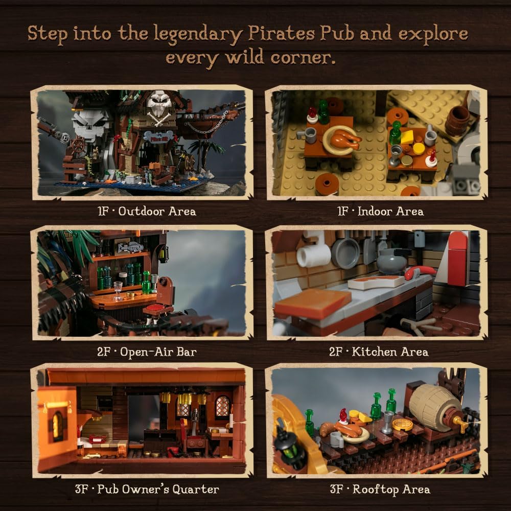 PAN TASY Taverne de pirates modulaire avec bar terrasse, 58 cm – Image 5