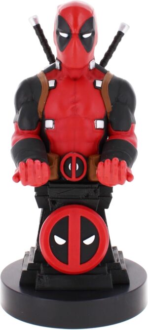 Support Deadpool Marvel Cableguys pour manette ou smartphone avec câble USB, 20 cm
