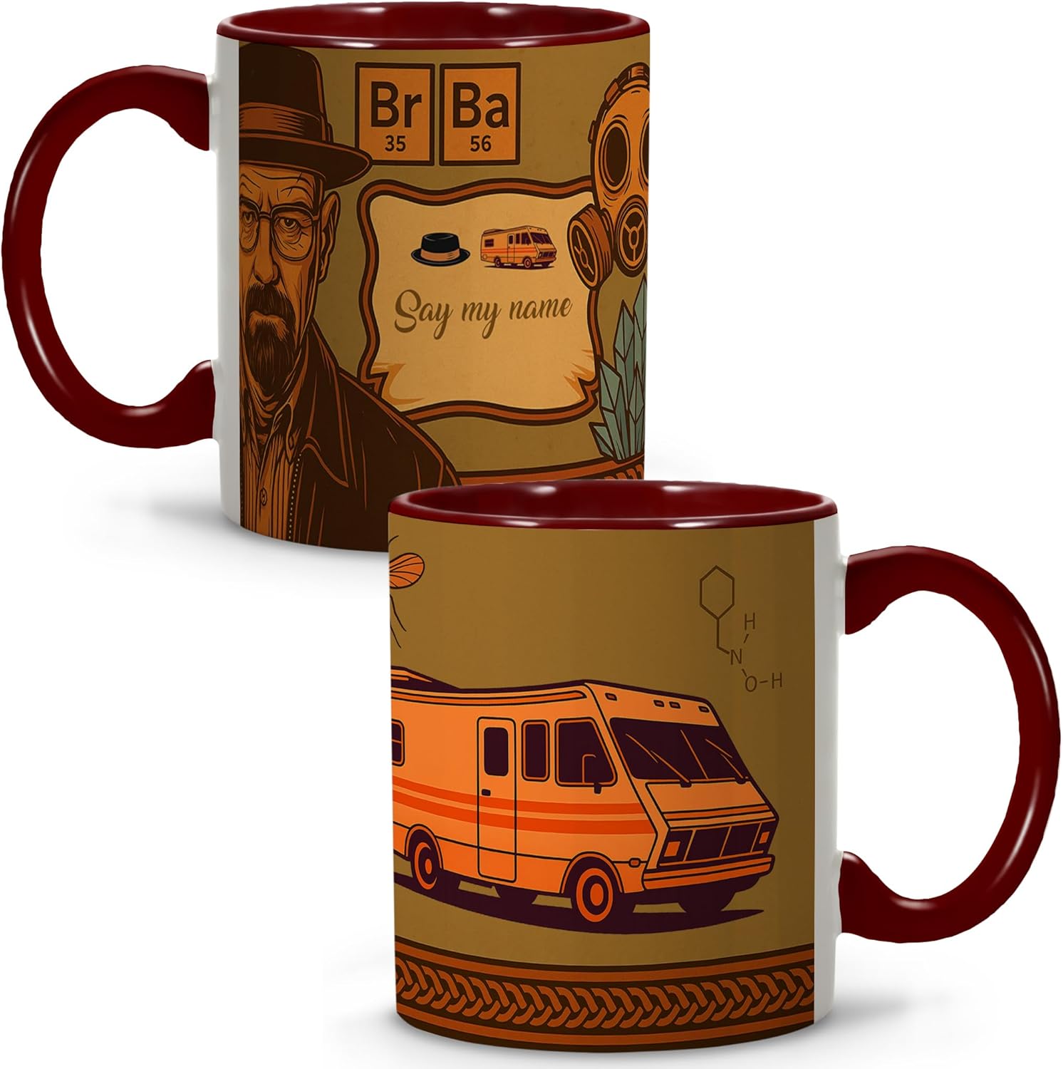Tasse Breaking Bad Walter avec caravane illustrée