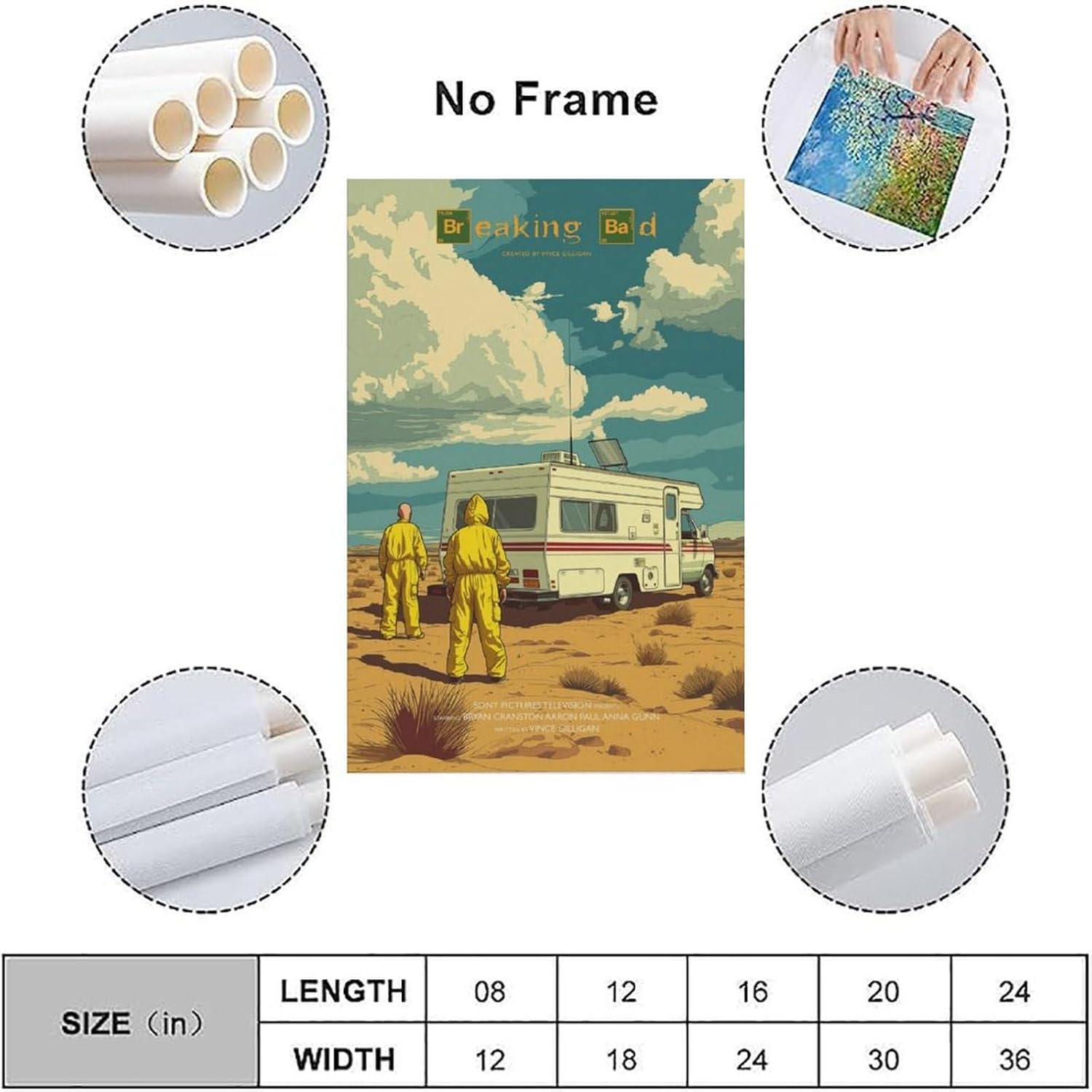 Affiche Breaking Bad vintage Style-2 sur toile, poster musical 30 x 45 cm – Image 3