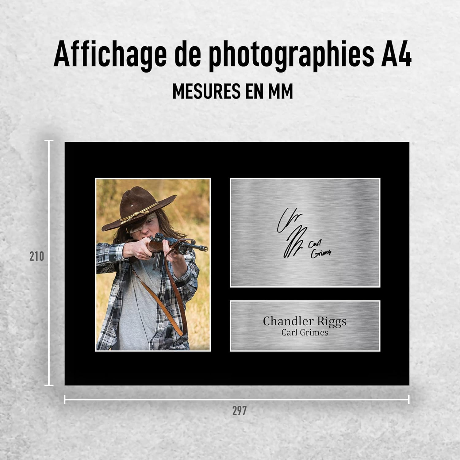 Photo imprimée signée Chandler Riggs, Carl Grimes dans Walking Dead – Image 2