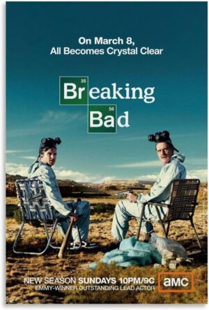 Poster sur toile Breaking Bad pour chambre 45L x 30l cm