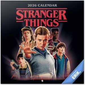 Calendrier mural mensuel Stranger Things 2026 30x60 cm