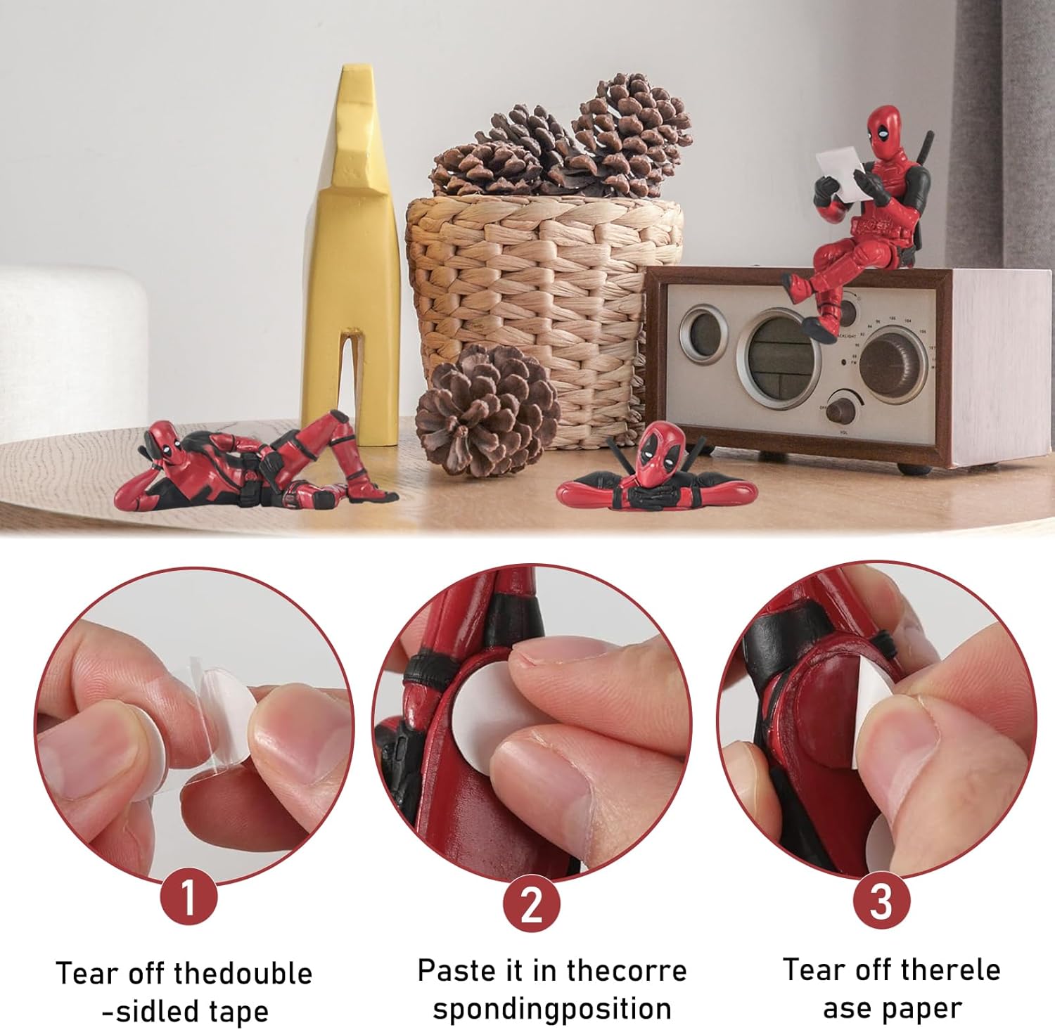 Ornement suspendu de rétroviseur Marvel Deadpool en PVC – Image 3