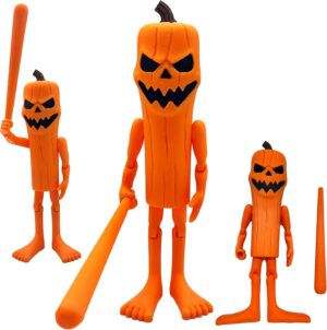 Figurine Brainrot Tung Tung Tung Sahur Halloween citrouille avec batte 20 x 10 cm
