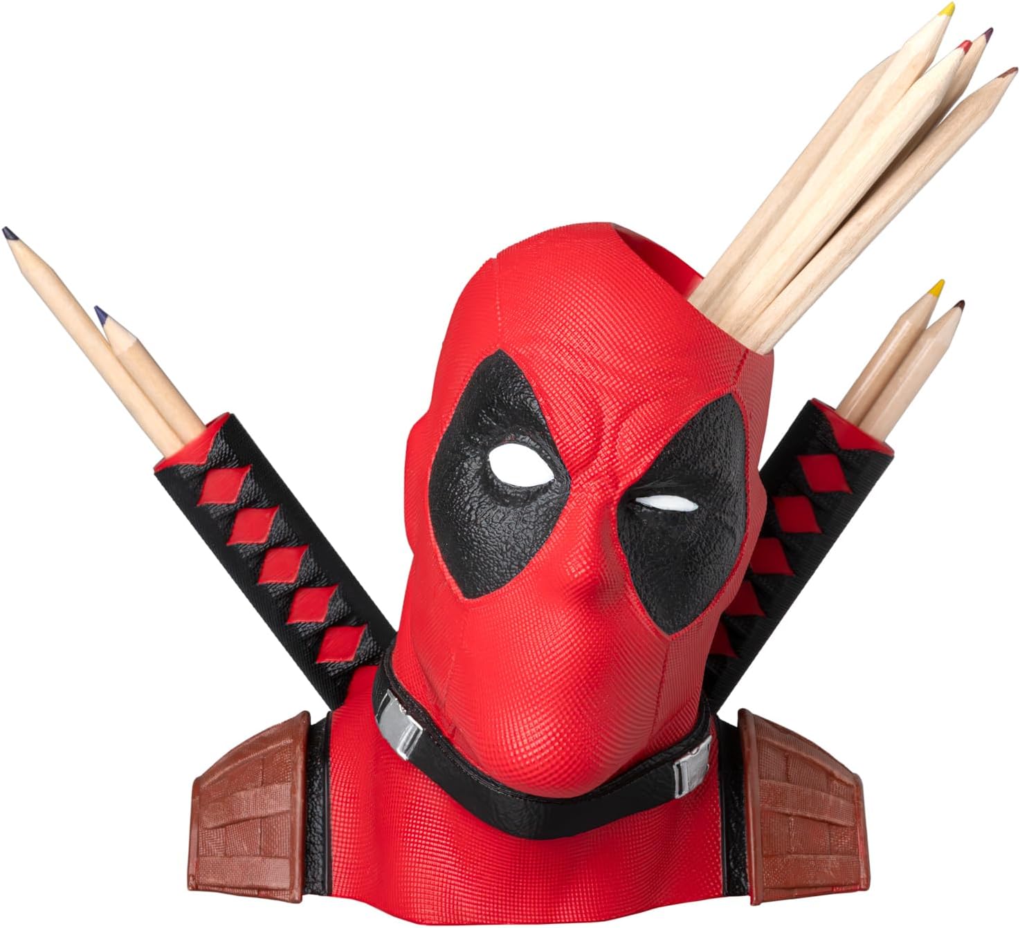 Pot à crayons Deadpool Marvel rouge à 3 compartiments