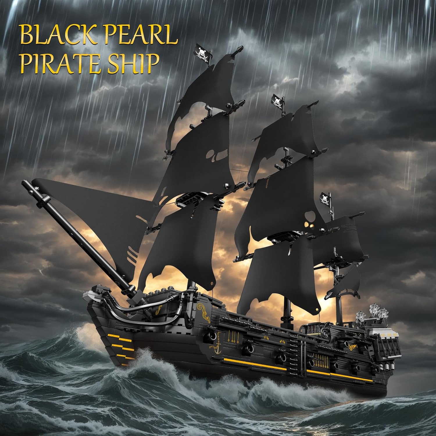 Black Pearl Pirates des Caraïbes en 3180 pièces, set JMBricklayer 40102 – Image 2