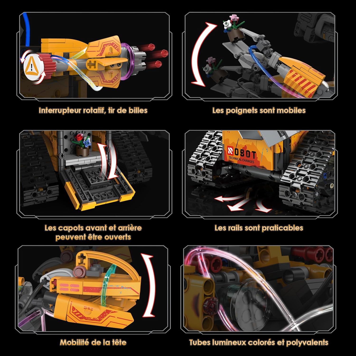 Robot Star Wars télécommandé 5 en 1 avec application, 673 pièces – Image 4