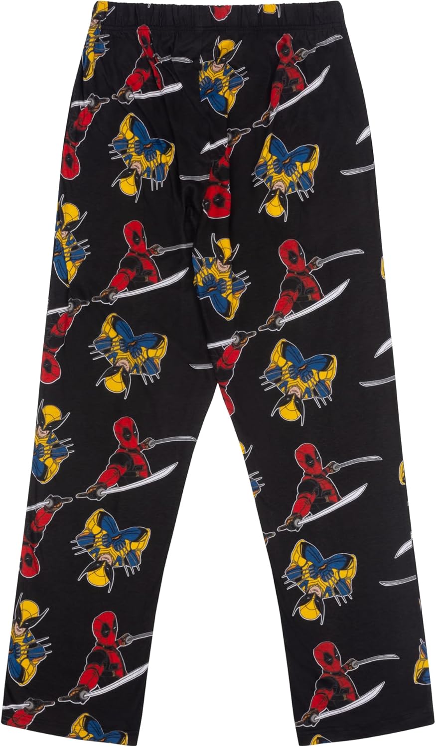 Pantalon de pyjama homme Marvel Deadpool & Wolverine en 100 % coton noir – Image 4