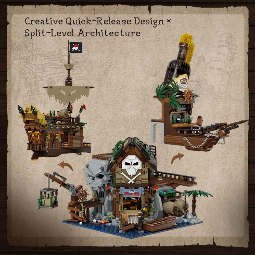 PAN TASY Taverne de pirates modulaire avec bar terrasse, 58 cm – Image 3