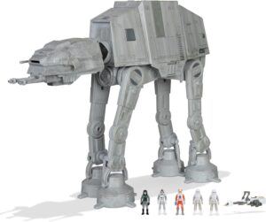 AT-AT Walker Star Wars Micro Galaxy Squadron, vaisseau de 25 cm avec cinq micro figurines de 3 cm