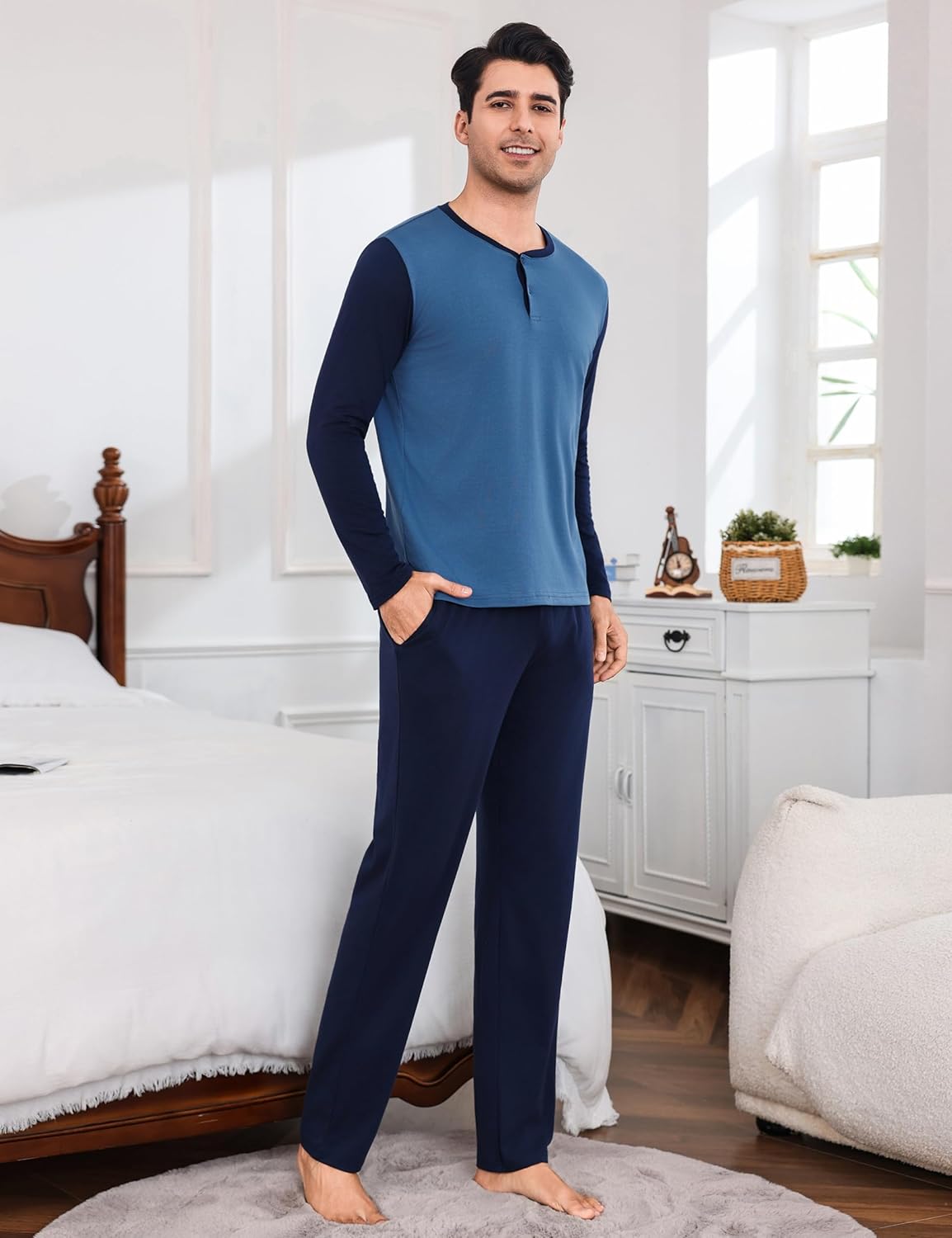 Pyjama homme Deadpool en coton à manches longues – Image 3
