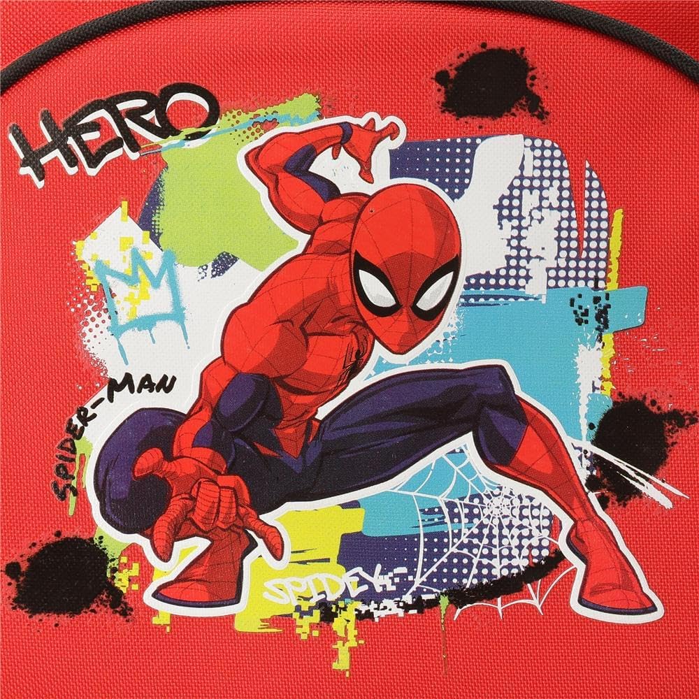 Sac à dos scolaire Marvel Spiderman en polyester avec bretelles réglables – Image 6