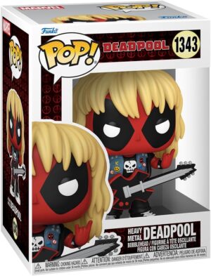 Figurine Funko Pop! Marvel Deadpool en vinyle, membre de groupe heavy metal