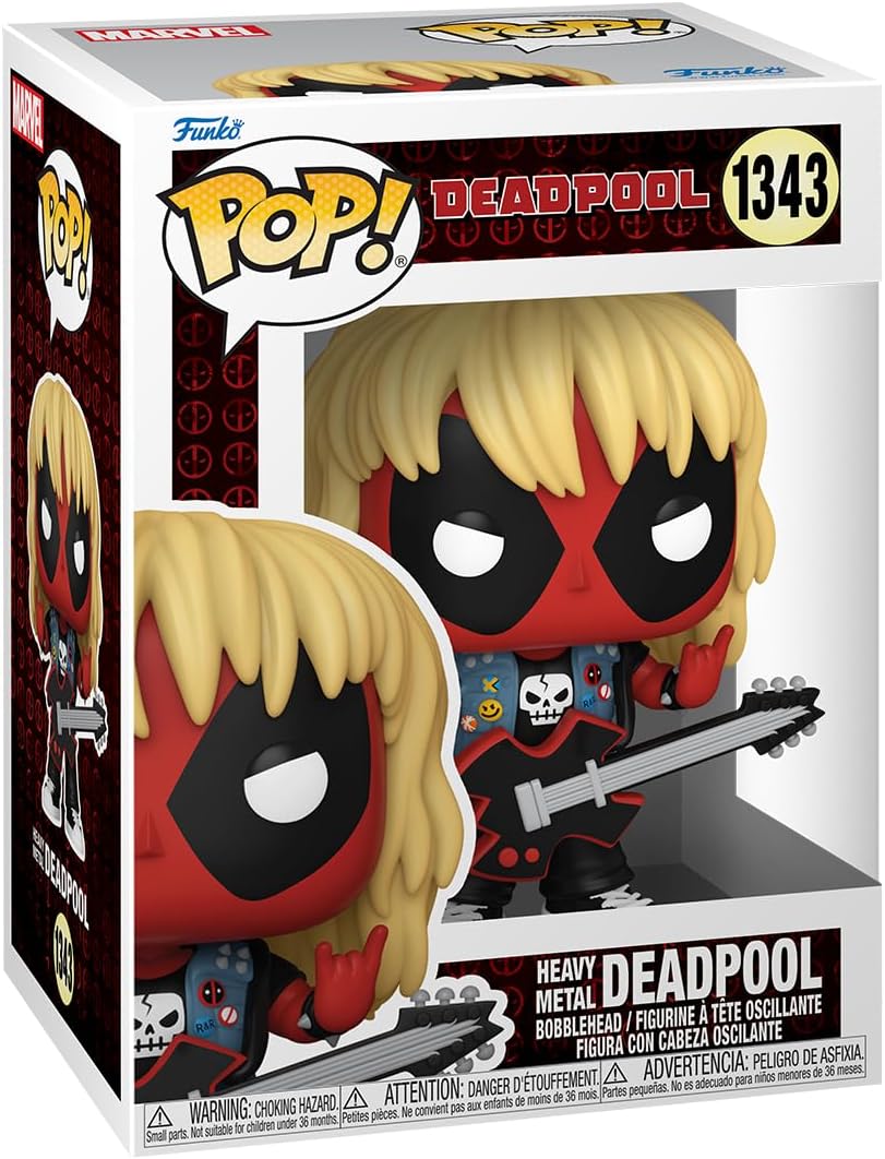 Figurine Funko Pop! Marvel Deadpool en vinyle, membre de groupe heavy metal