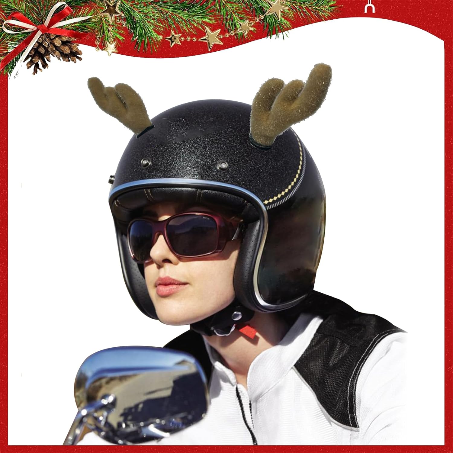 Cornes de cerf en peluche pour casque moto Deadpool, 1 paire 12 cm – Image 2