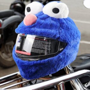 Housse de casque moto Deadpool en peluche bleu