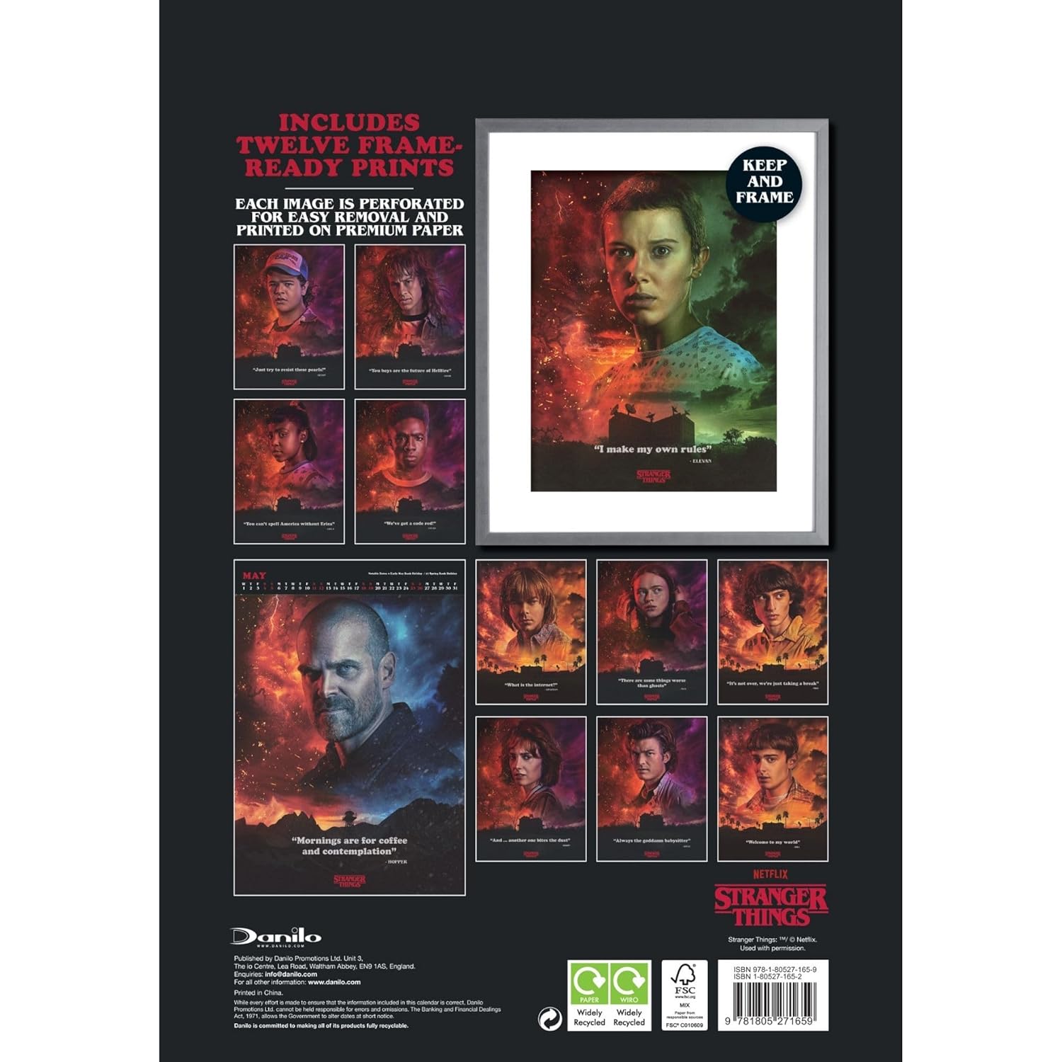 Calendrier Stranger Things 2024 édition spéciale avec visuels détachables à encadrer – Image 4