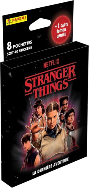 Blister Stranger Things La Dernière Aventure, 8 pochettes et 1 carte édition limitée